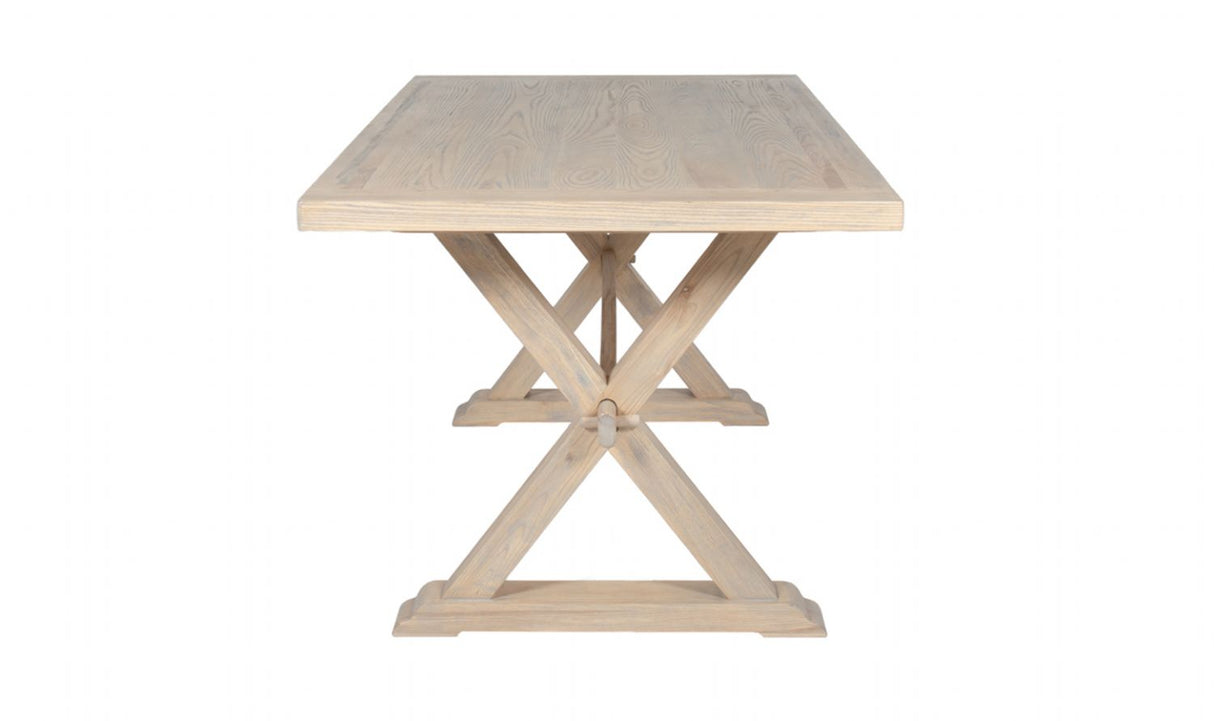 Natural Oak 1.6m Rectangular Dining Table with Cross Legs