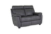 Grey Microfibre 2 Seater Sofa with Hockey Stick Arms