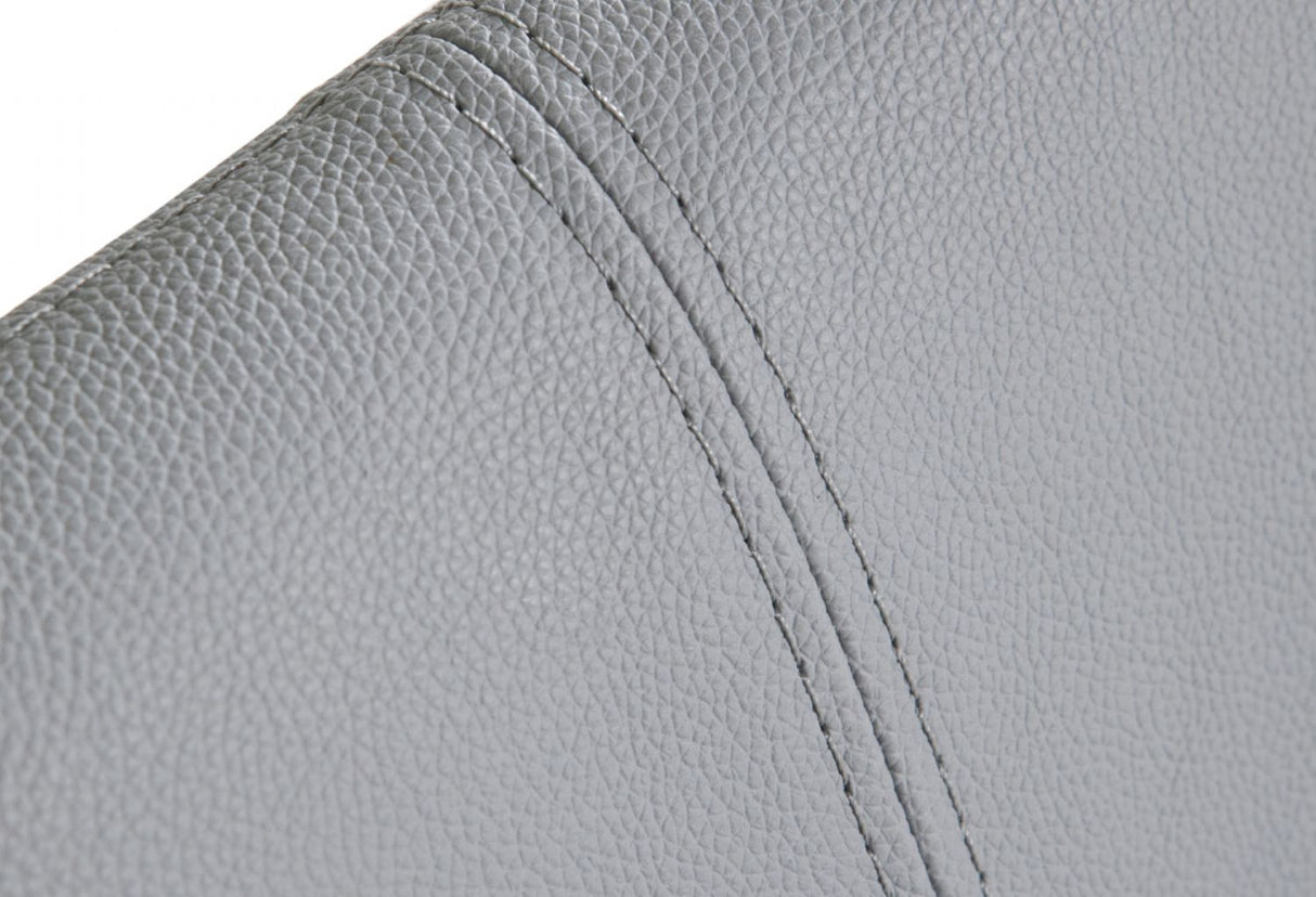 Modern Grey PU Leather Bar Stool Cantilever Metal Legs