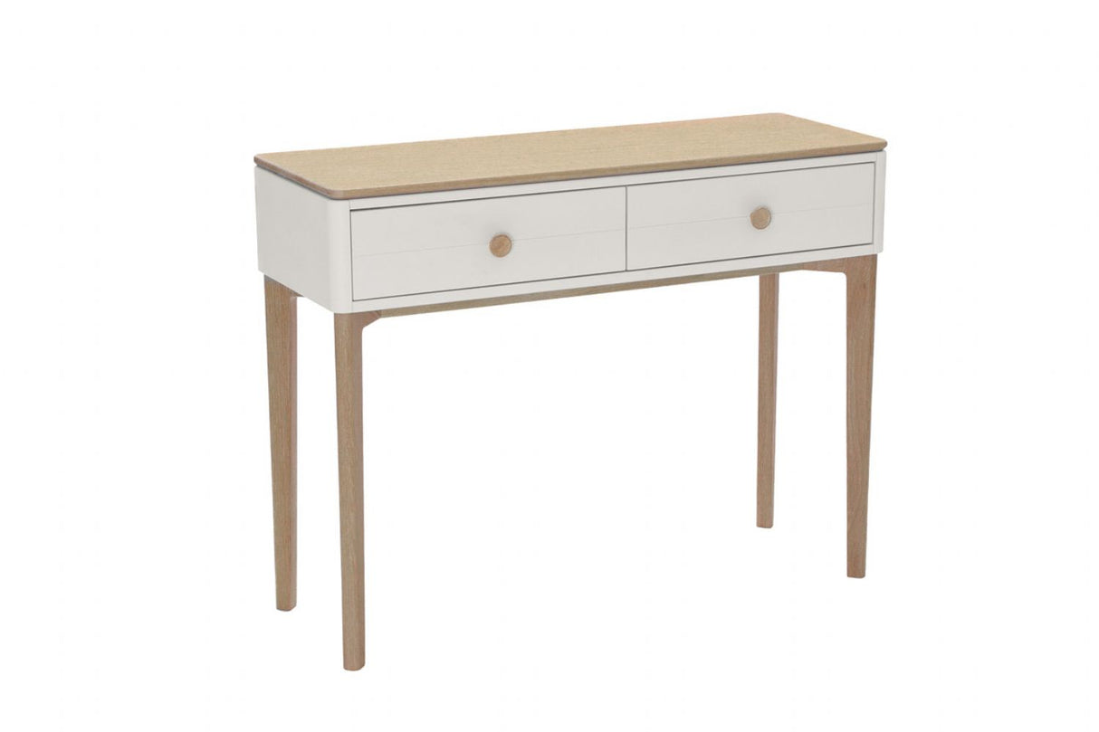 Scandi Taupe and Oak Wood Console Table