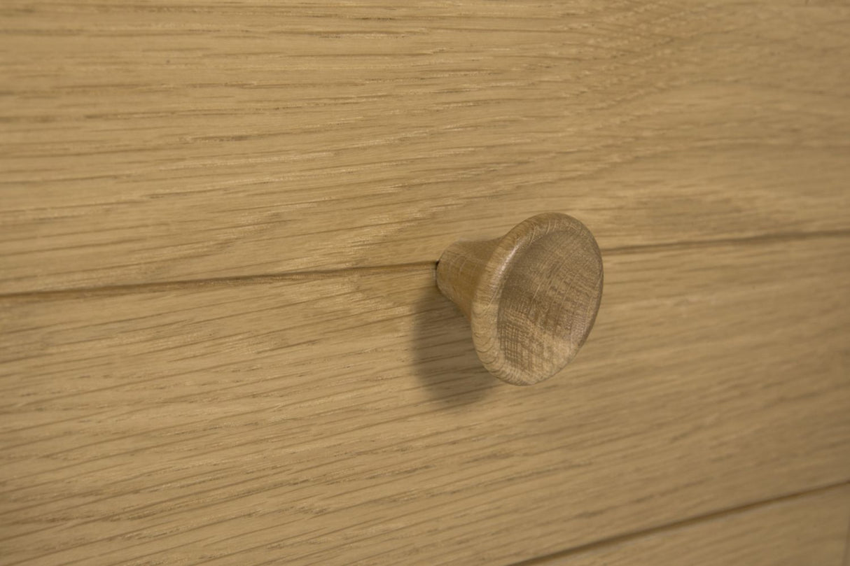 Natural Oak Wooden 2 Drawer Bedside Table Chest