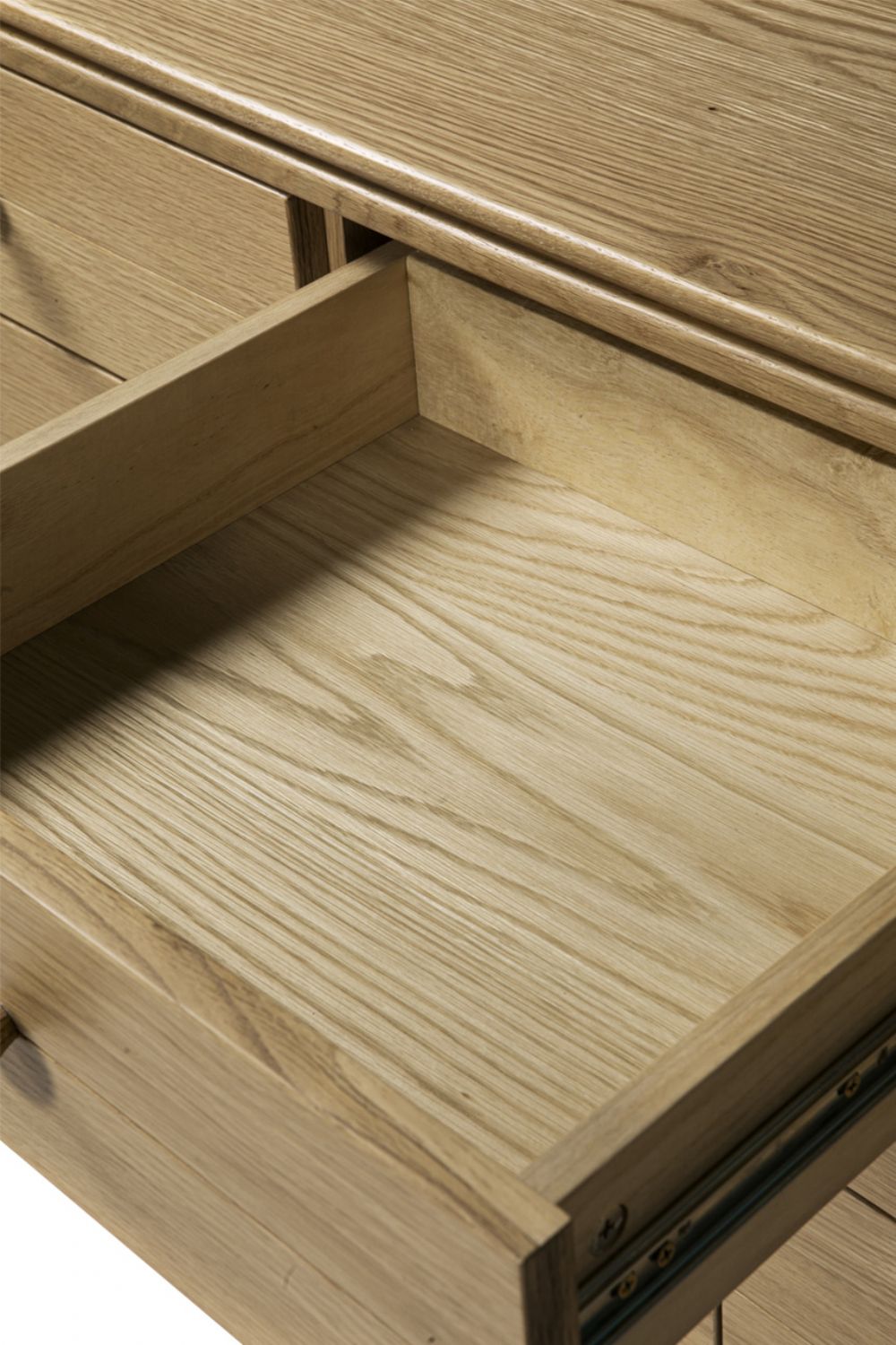 Modern Natural Oak Wide 7 Drawer Chest with Curved Edges