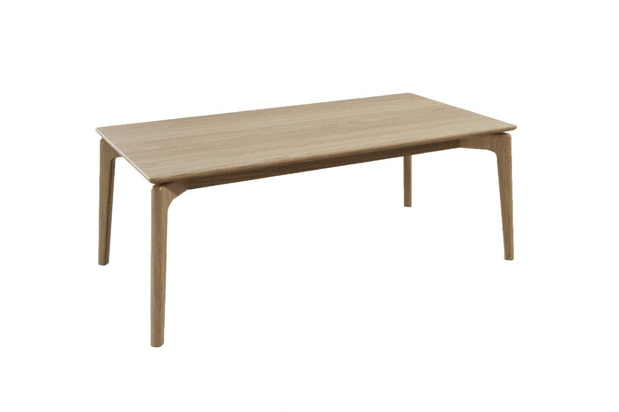 Natural Oak Modern Rectangular Large Coffee Table