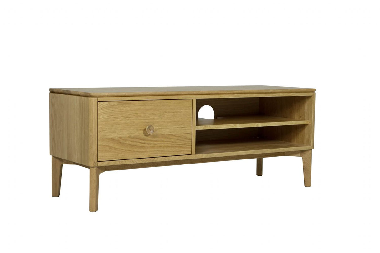 Natural Oak Large 1 Drawer TV Entertainment Media Unit