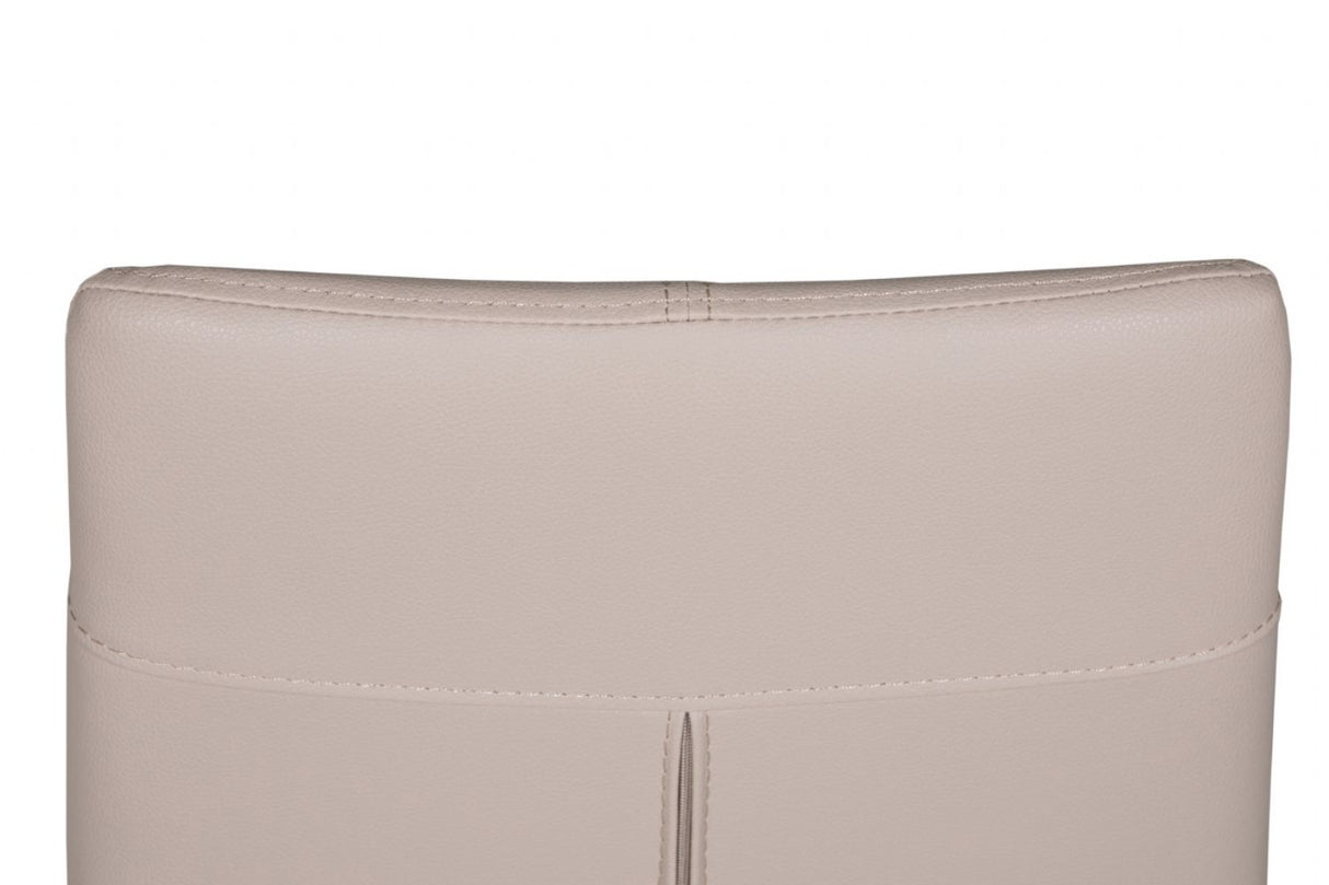 Taupe Faux Leather Counter Cantilever Kitchen Bar Stool