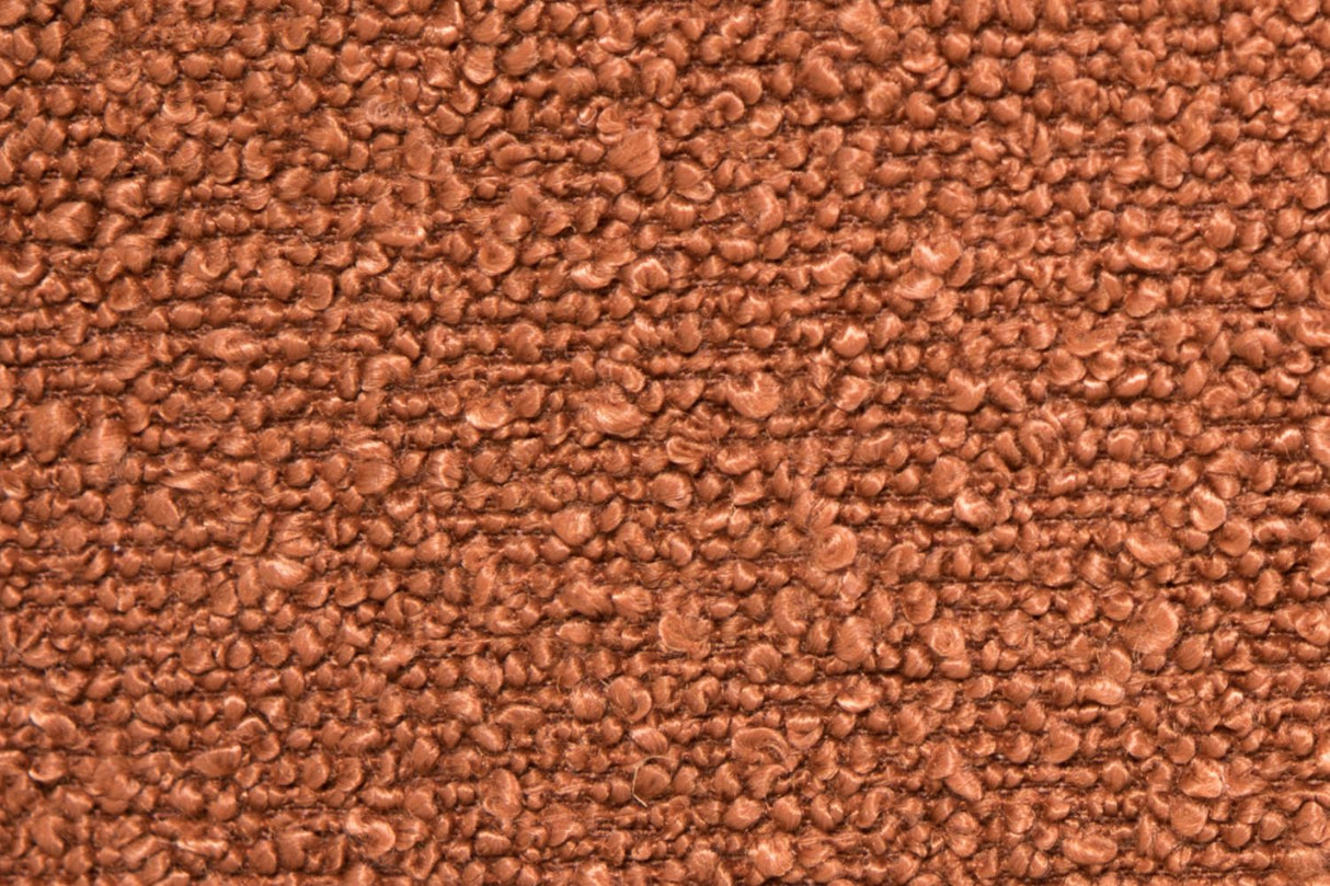 Rust Orange Boucle Fabric Occasional Tub Chair Black Legs