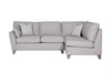 Light Grey Linen Fabric Upholstered Right Hand Facing Corner Sofa