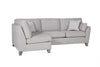Light Grey Linen Fabric Upholstered Left Hand Facing Corner Sofa
