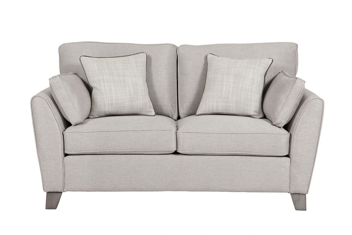 Light Grey Fabric 2 Seater Standard Back Sofa