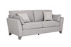 Light Grey Fabric Upholstered 3 Seater Sofa and Limed Oak Legs