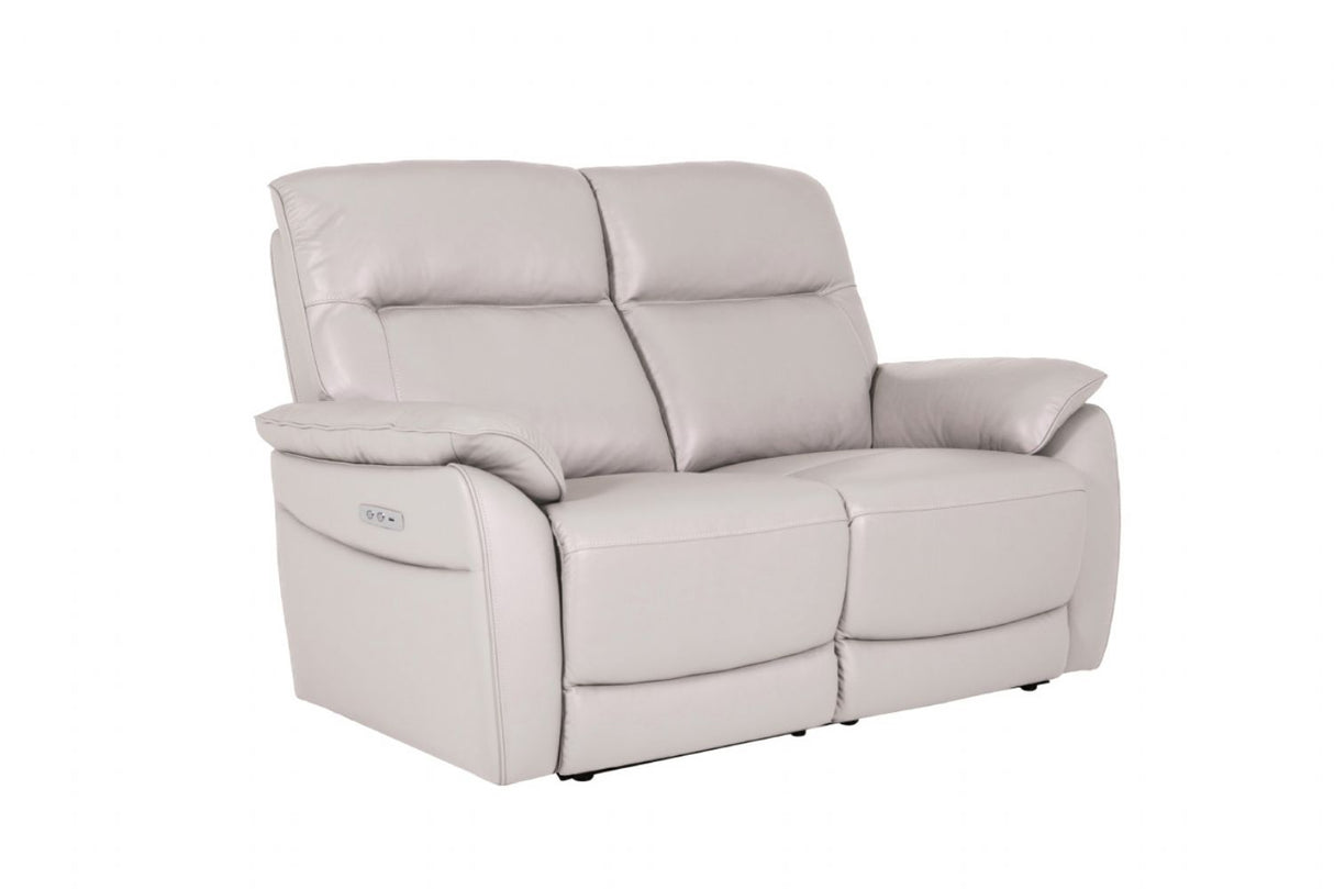 Cashmere Leather 2 Seater Electric Recliner Sofa