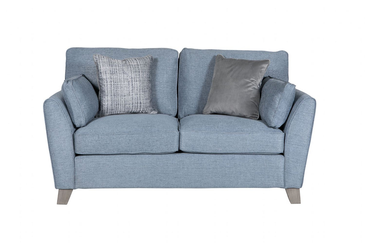 Blue Fabric 2 Seater Standard Back Sofa