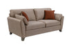 Biscuit Fabric 3 Seater Standard Back Sofa