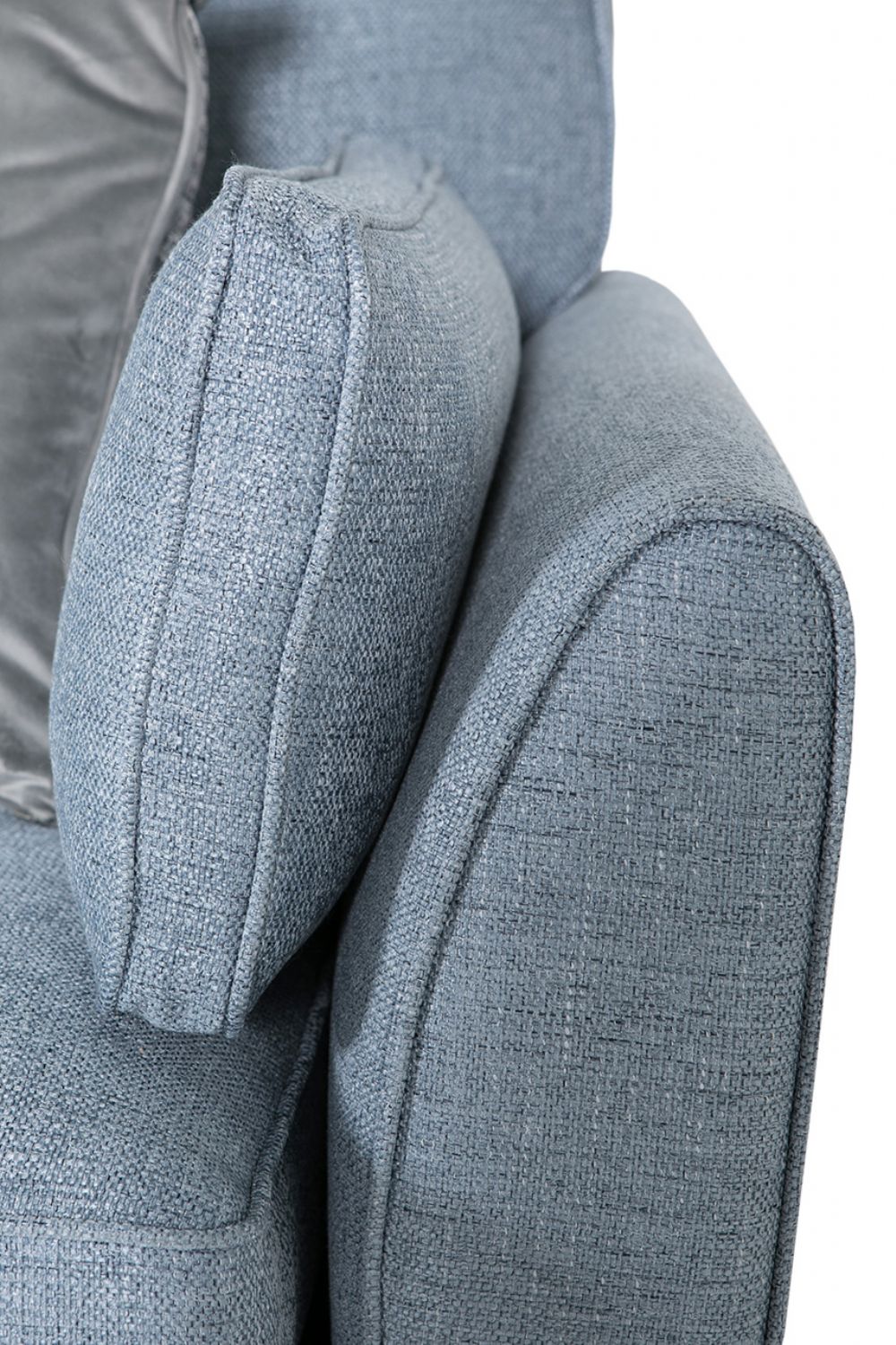 Blue Velvet Fabric Standard Back Occasional Armchair