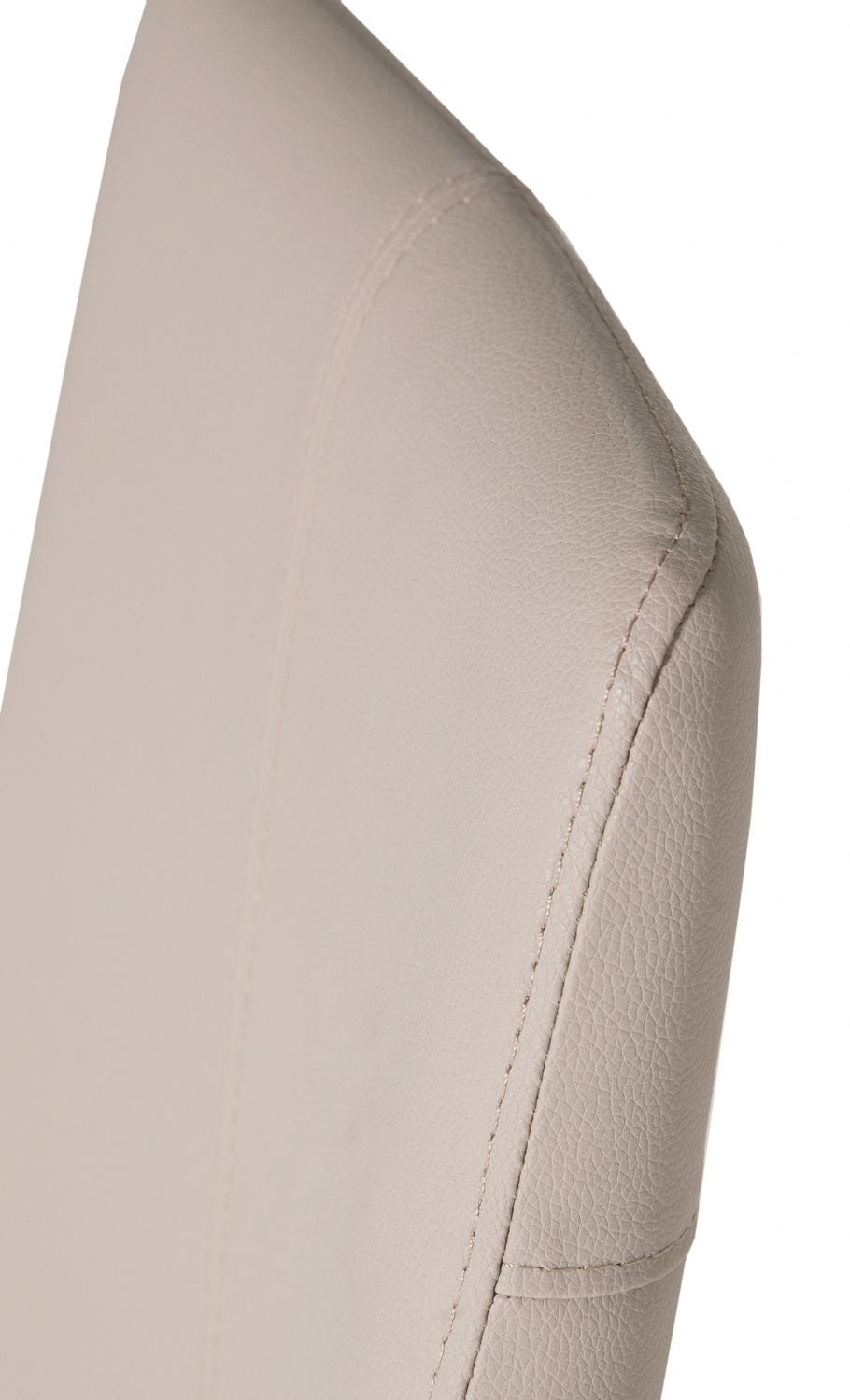 Taupe Faux Leather Upholstered Dining Chair Cantilever Base