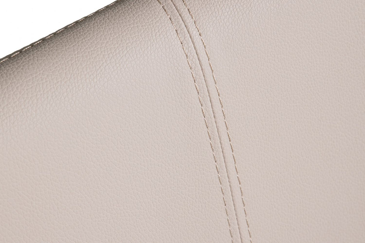 Taupe Faux Leather Upholstered Dining Chair Cantilever Base