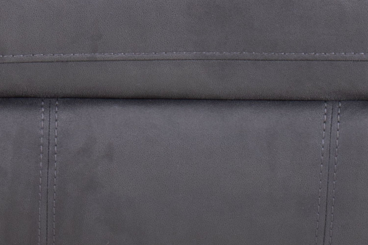 Dark Grey Fabric 3 Seater Sofa with Cushioned Headrest
