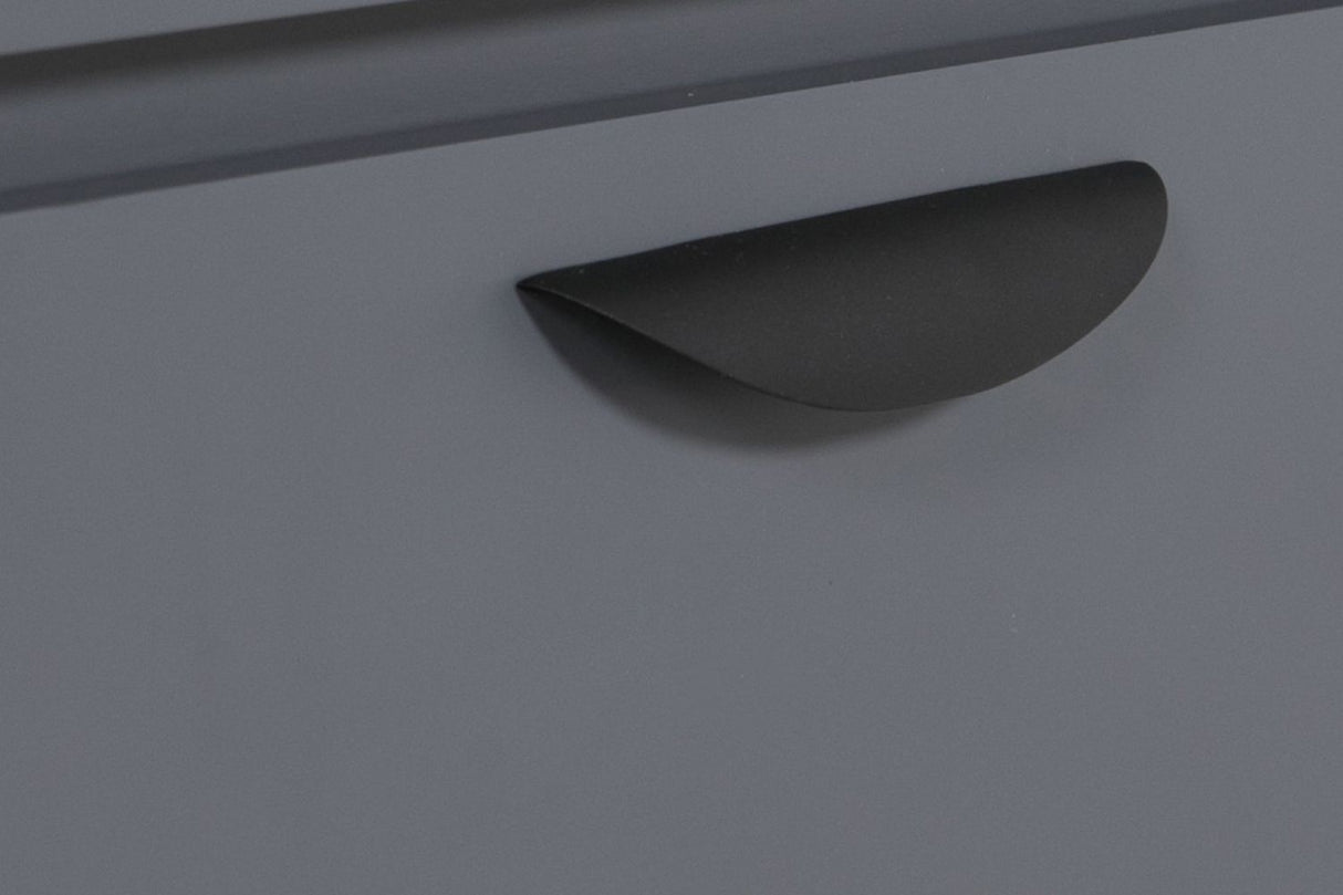 Modern Dark Grey Wood 6 Drawer Dressing Chest