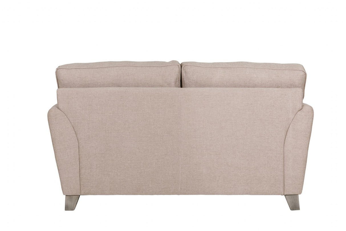 Taupe Fabric Upholstered 2 Seater Sofa and Limed Oak Legs