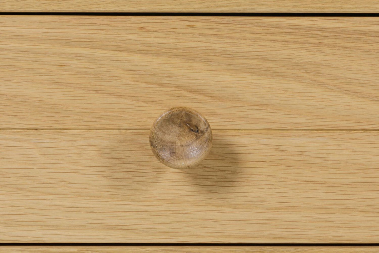 Oak Natural 2 Drawer Hallway Console Table Modern Design