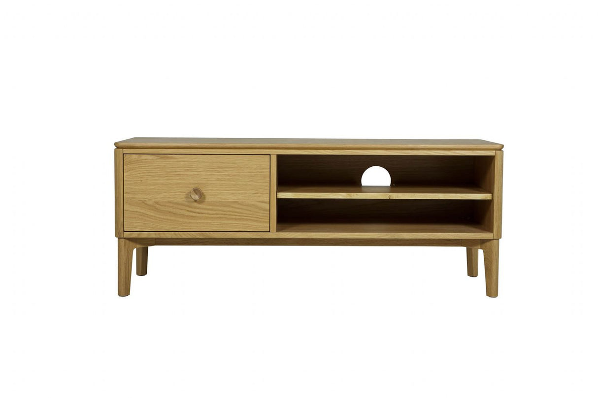 Natural Oak Large 1 Drawer TV Entertainment Media Unit