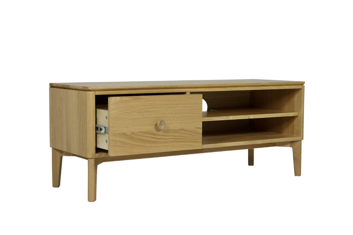 Natural Oak Large 1 Drawer TV Entertainment Media Unit