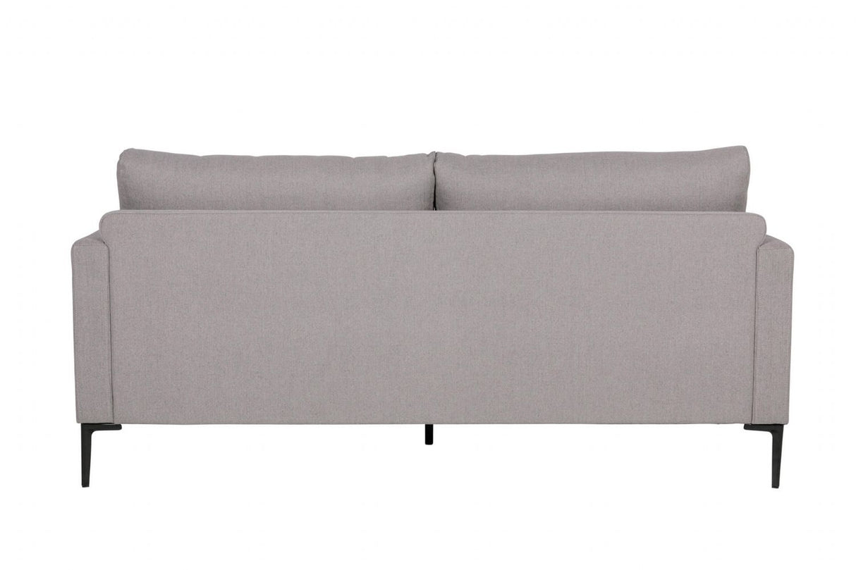 Grey Fabric 3 Seater Sofa with Bolster Cushions