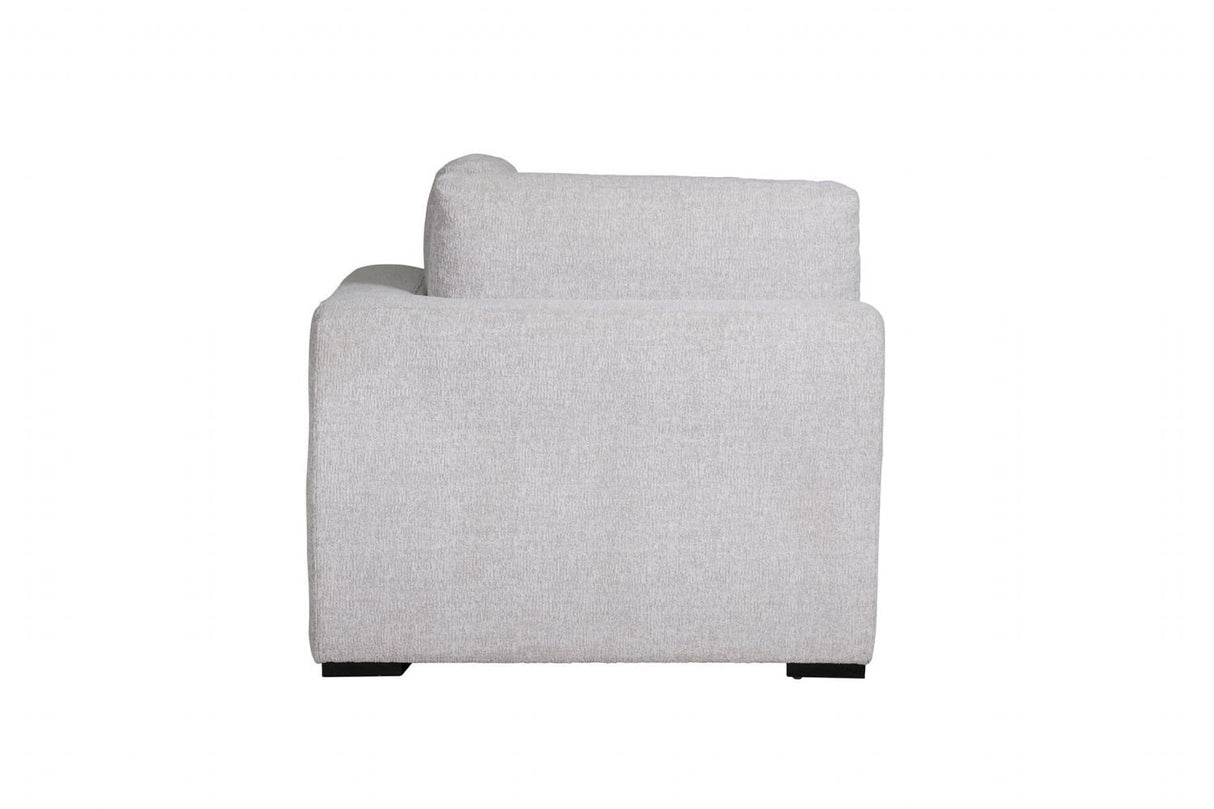 Light Grey Chenille Fabric Corner Arm Sectional