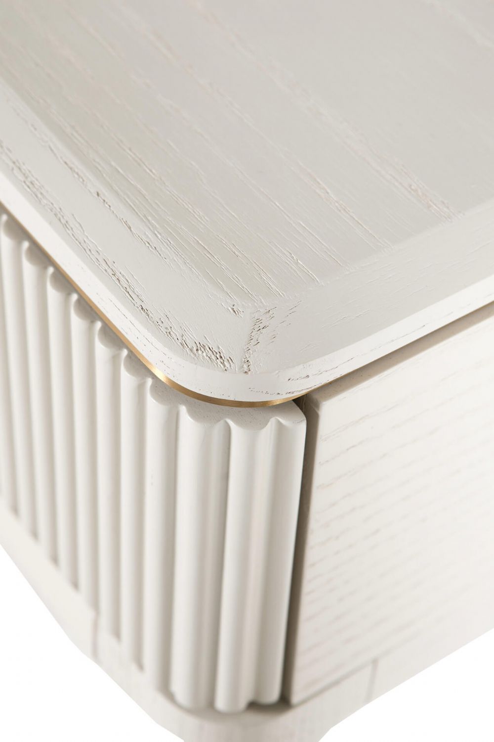 Stone Textured Wooden 2 Ribbed Drawer Dressing Table