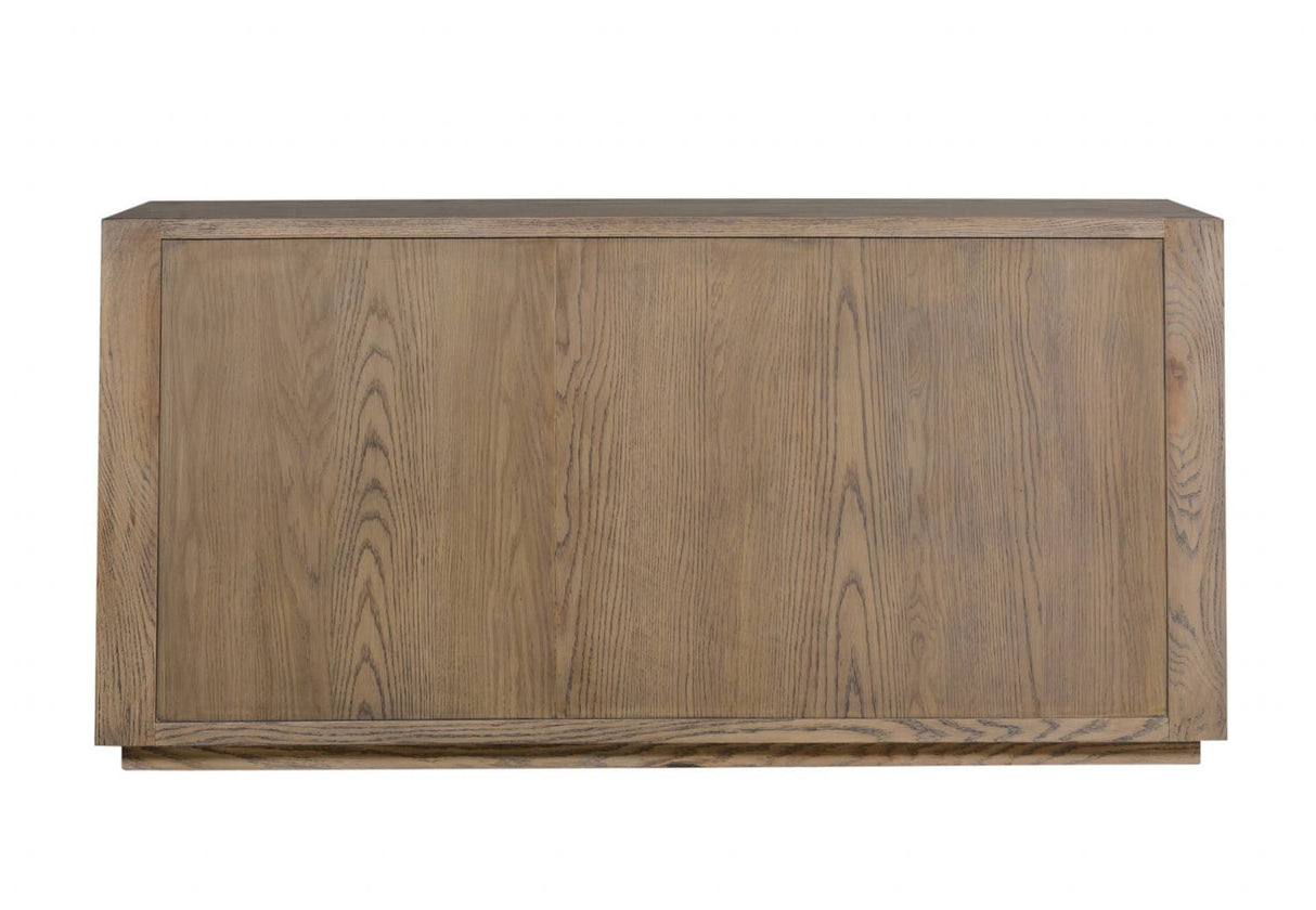 Smoked Oak Wide Sideboard with 2 Doors 3 Drawers
