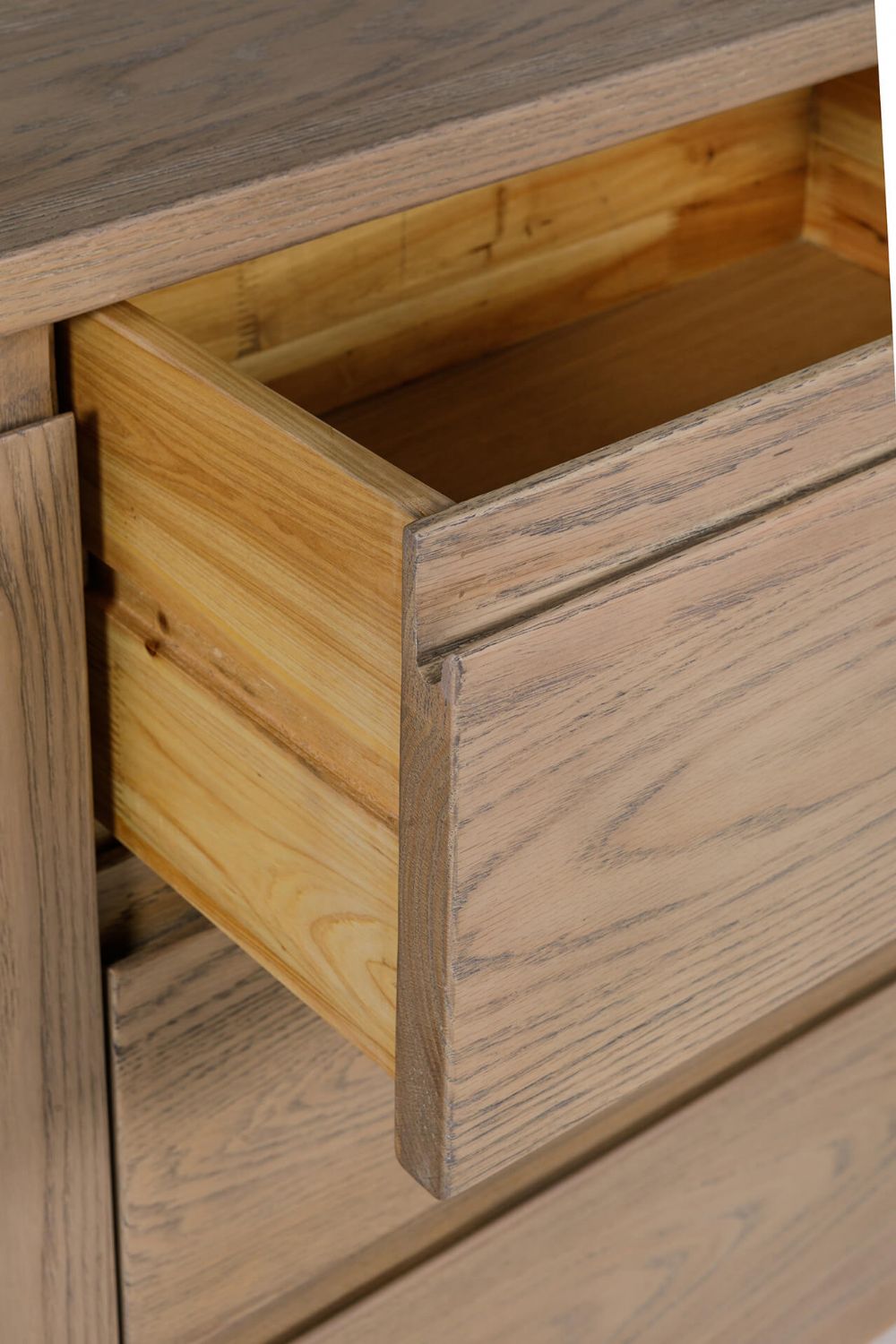 Smoked Oak Wide Sideboard with 2 Doors 3 Drawers