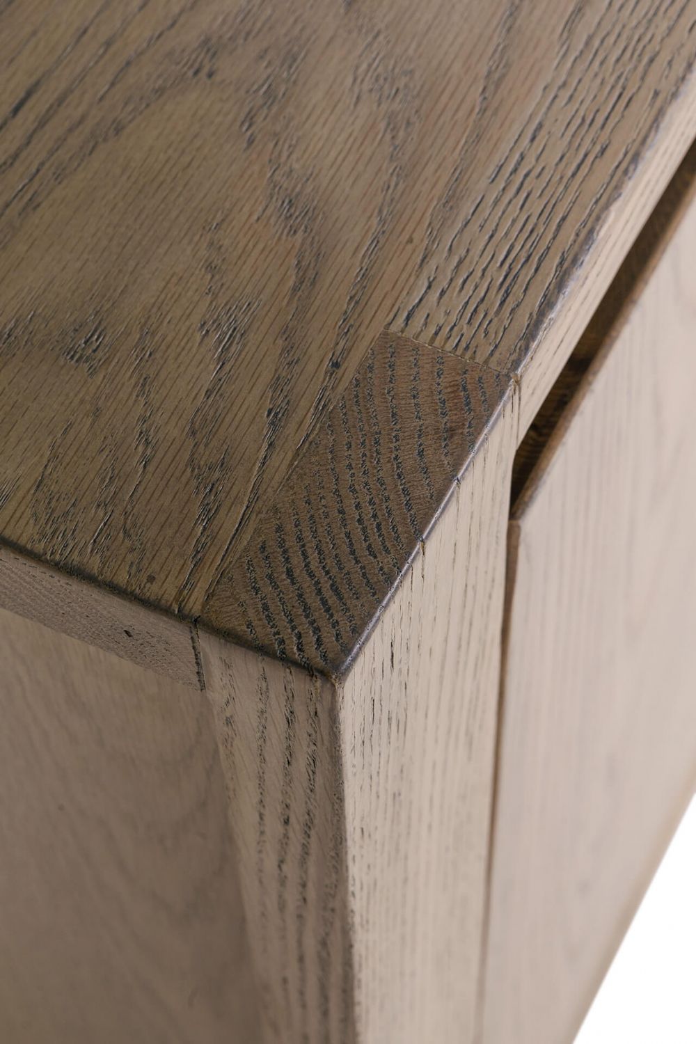 Smoked Oak Wide Sideboard with 2 Doors 3 Drawers