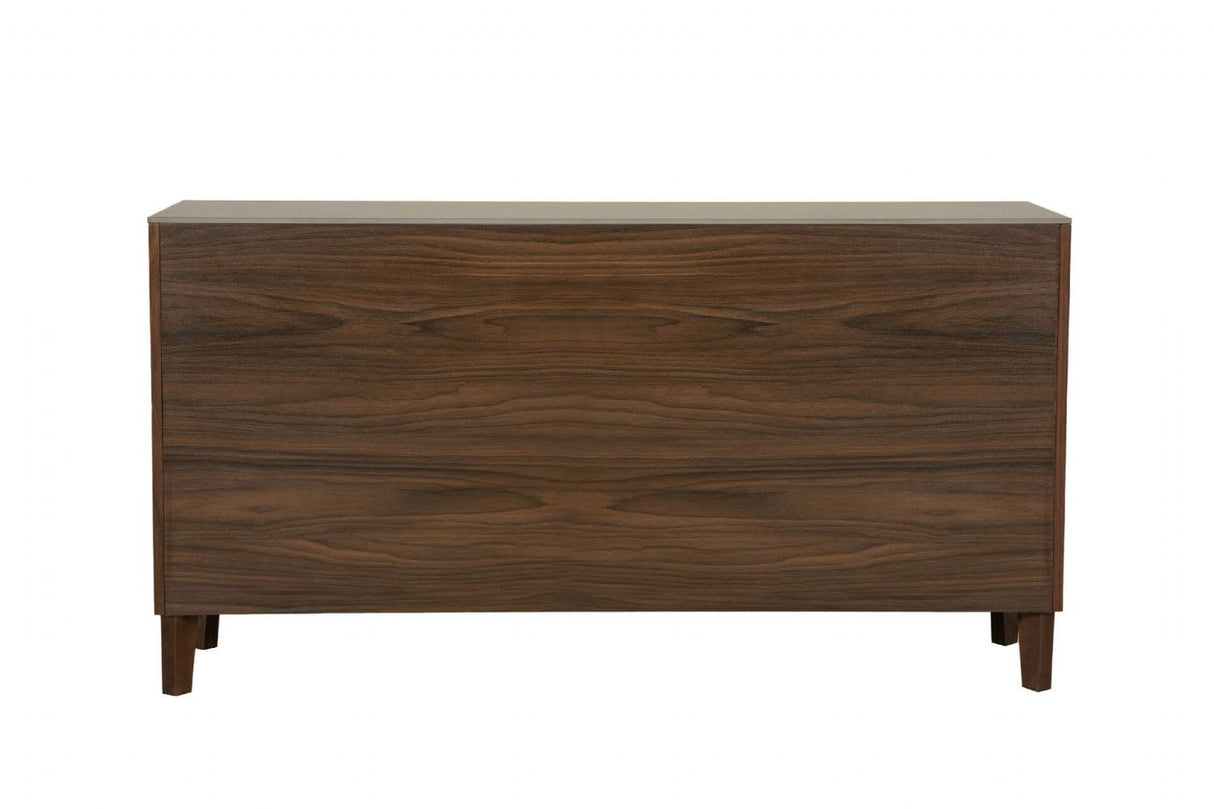 Latte Walnut Large Sideboard with 2 Doors 3 Drawers