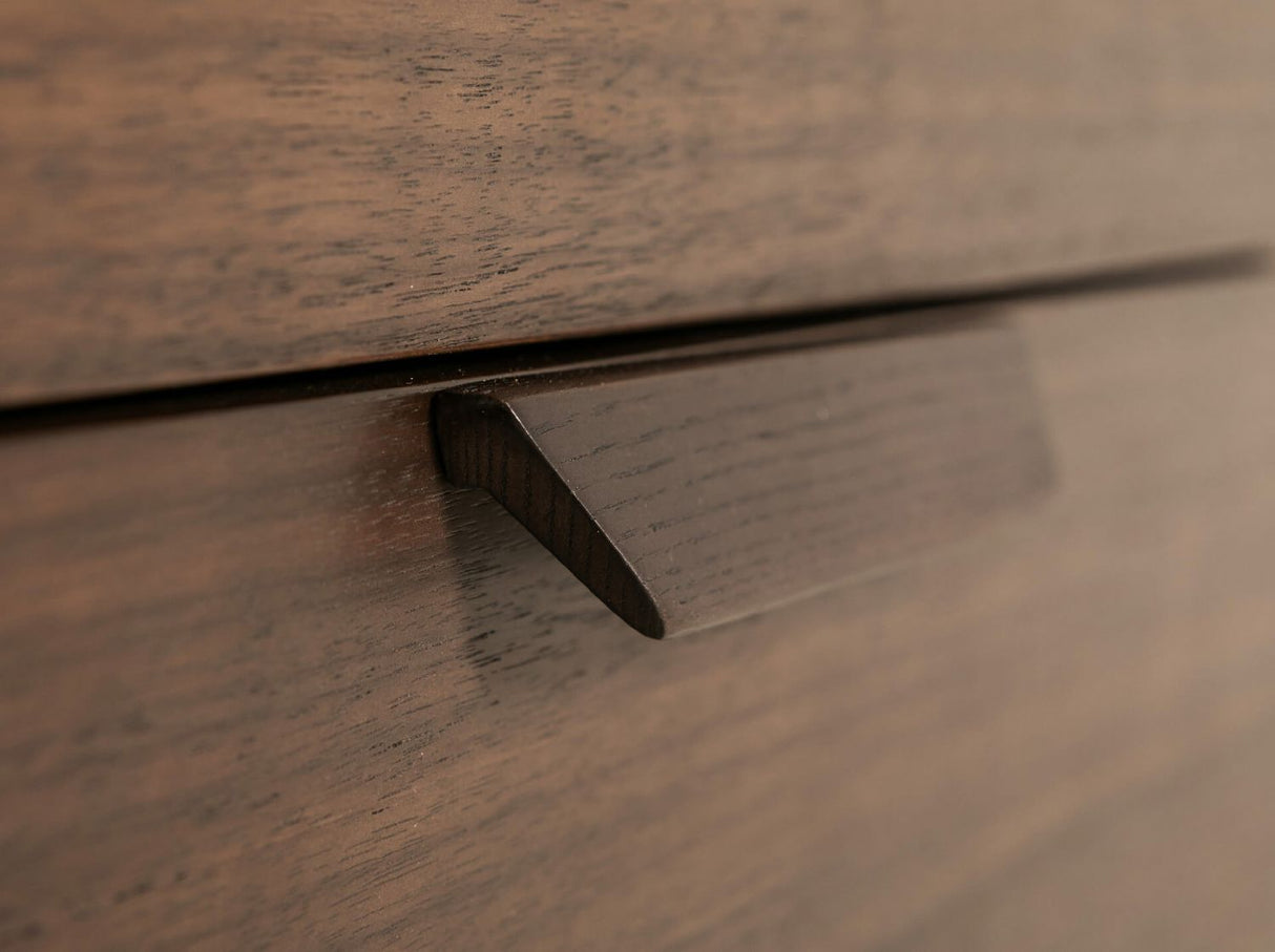 Latte Walnut Large Sideboard with 2 Doors 3 Drawers