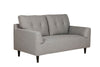 Charcoal Fabric 2 Seater Buttoned Back Sofa