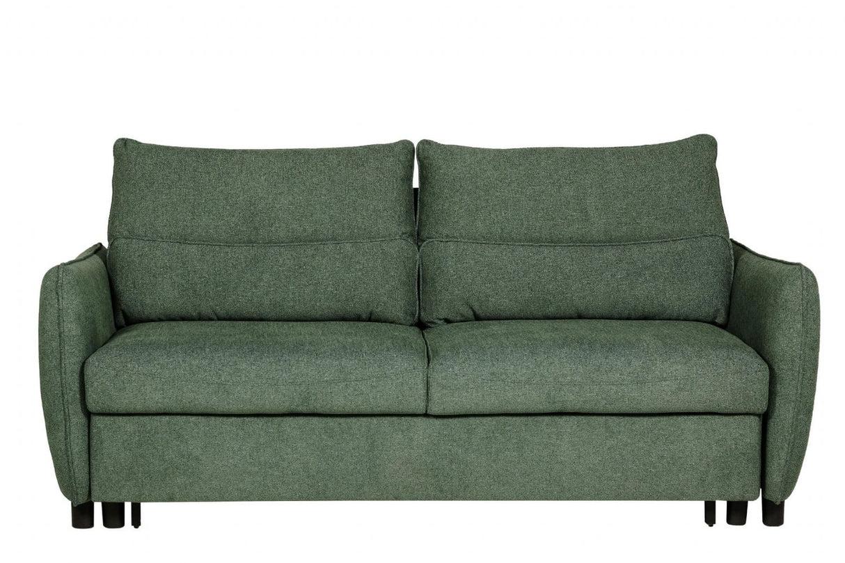 Green Fabric Pull Out Sofa Bed