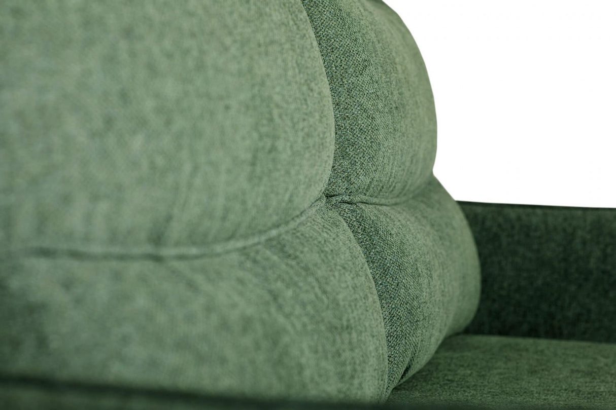 Green Fabric Pull Out Sofa Bed