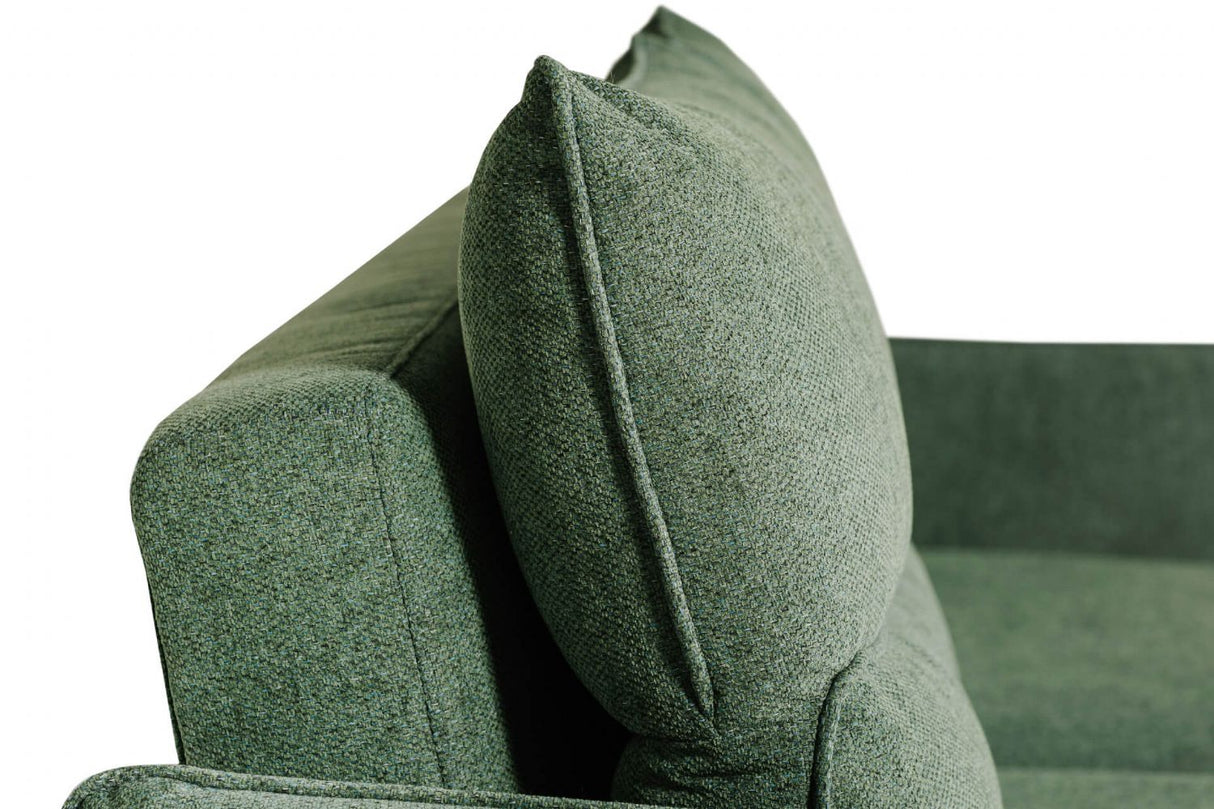 Green Fabric Pull Out Sofa Bed