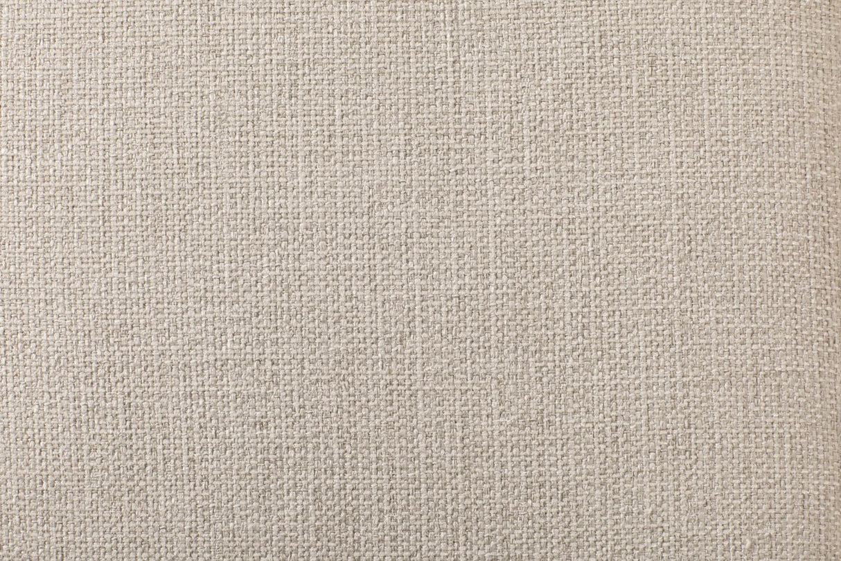 Natural Fabric Long Corner Dining Bench with Oak Legs