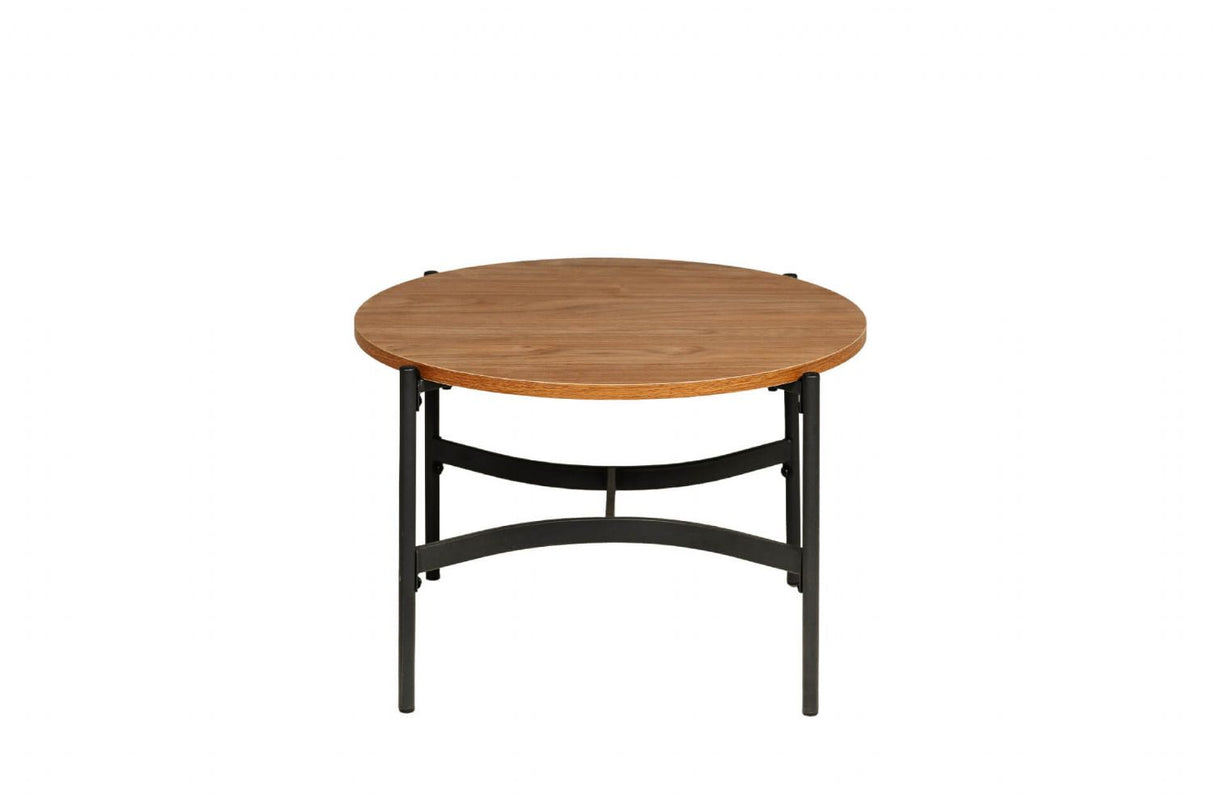 Beau Round Lamp Table Brown