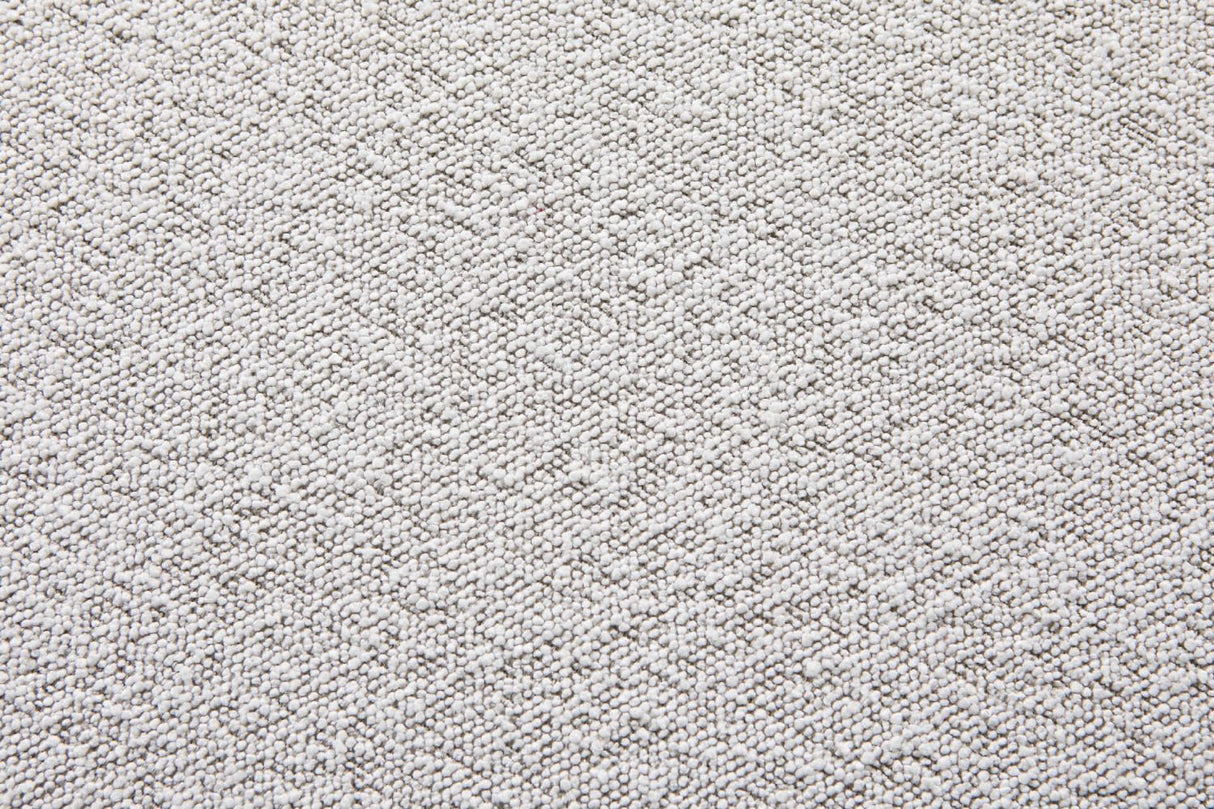 Ivory Boucle Fabric Accent Chair with Sleek Black Legs