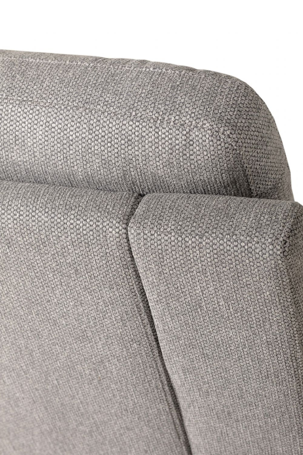 Grey Fabric 2 Seater Standard Back Sofa Cushioned Headrest