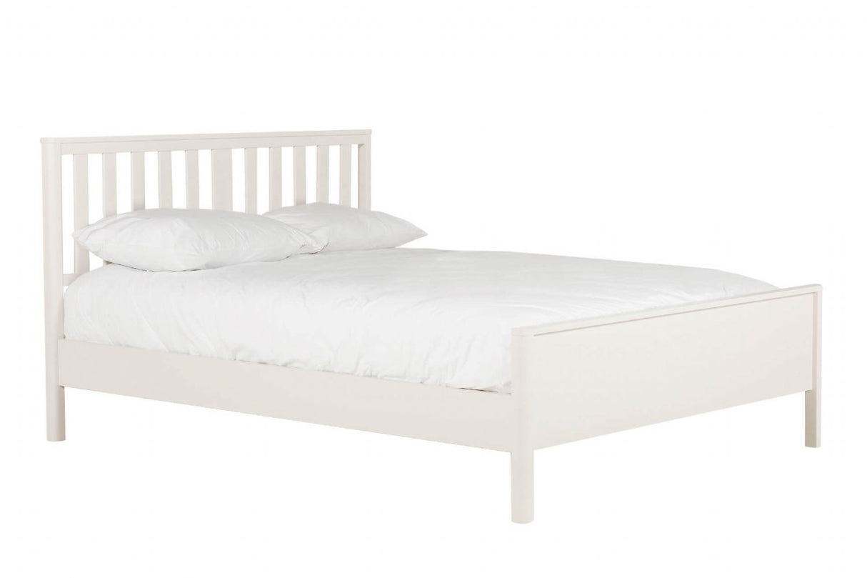 Natural Painted Wooden King Size Low Footend Bed