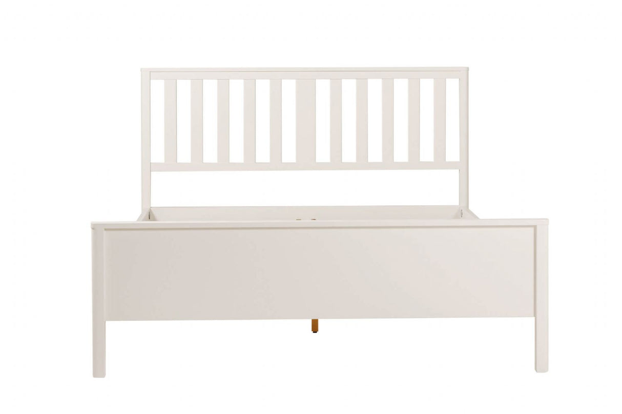 Natural Painted Wooden King Size Low Footend Bed