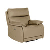 Latte Leather Electric Power Recliner Armchair