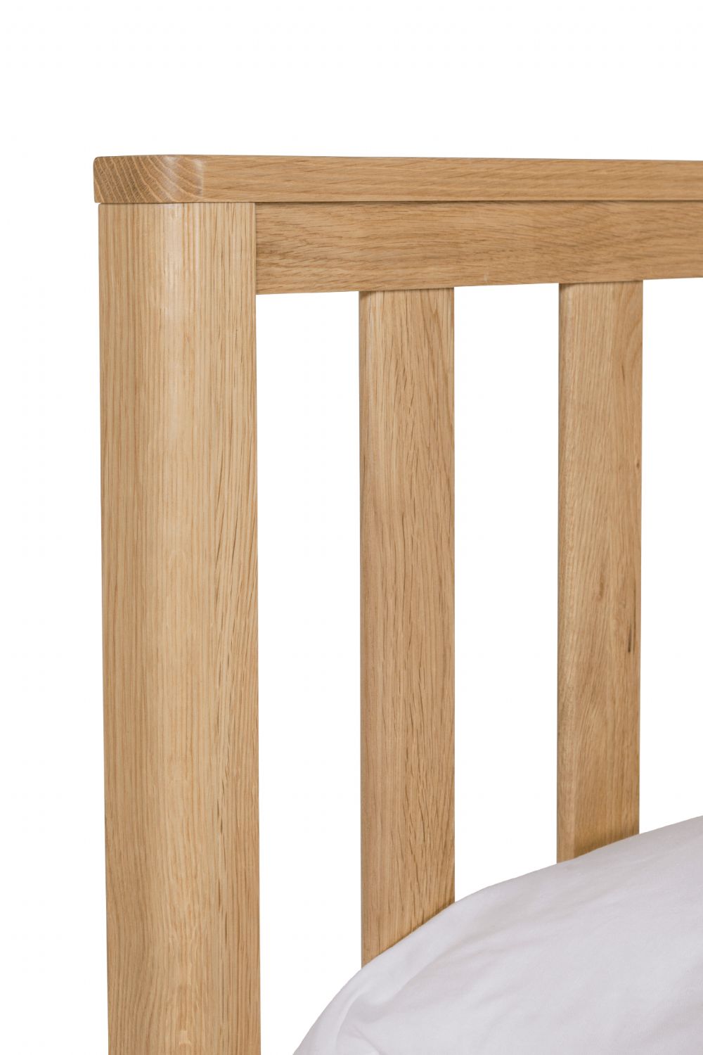 Natural Oak King Size Low Footend Bed Frame Shaker Style