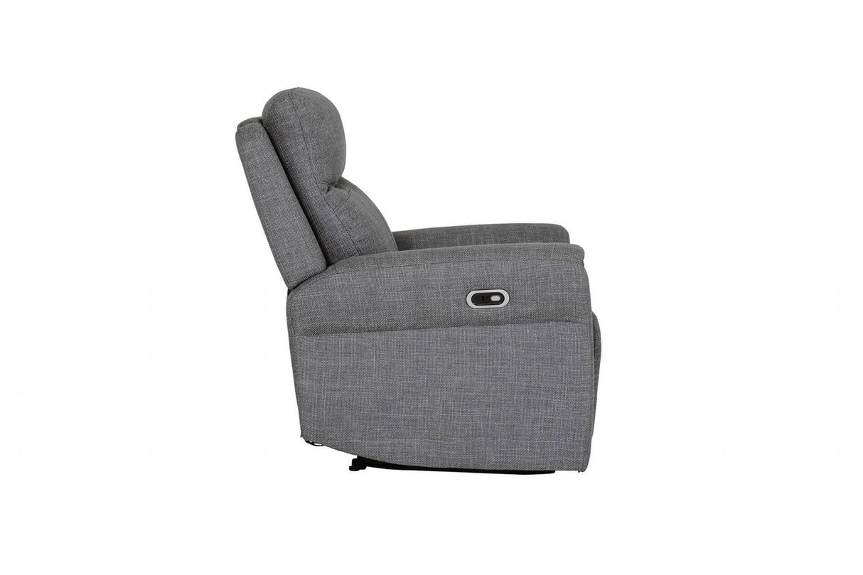 Charcoal Fabric Electric Power Recliner Chair
