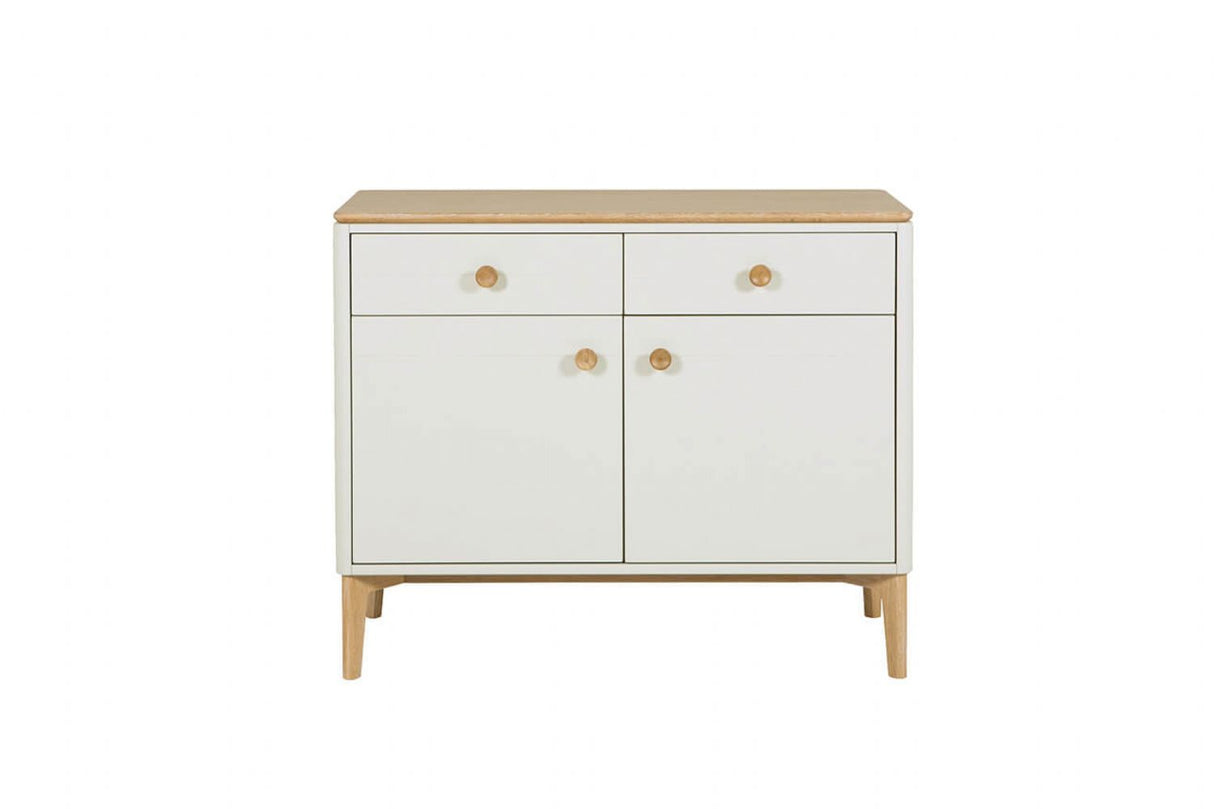 Taupe Wooden Small 2 Door 2 Drawer Sideboard