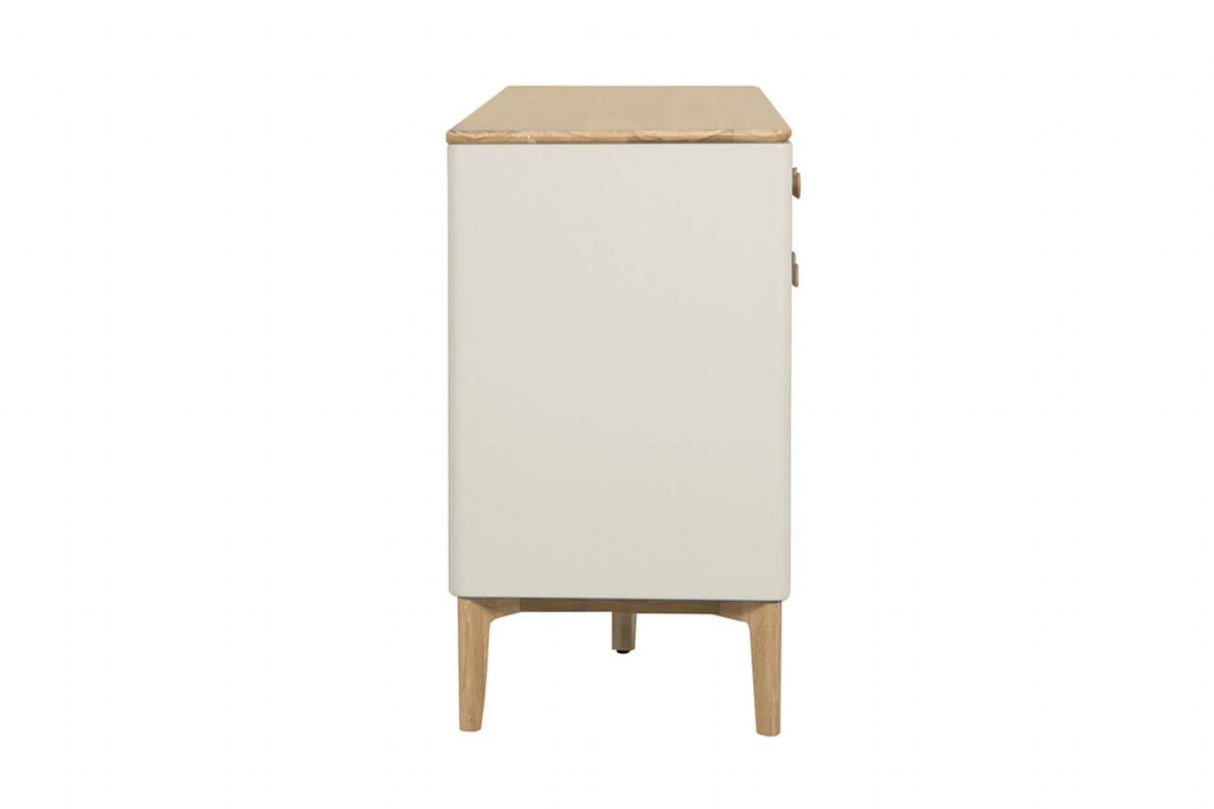 Taupe Wooden Small 2 Door 2 Drawer Sideboard
