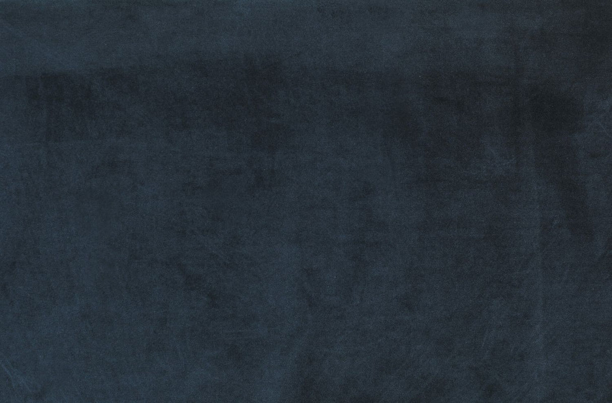 Navy Blue Woven Fabric 3 Seater Sofa Metal Legs